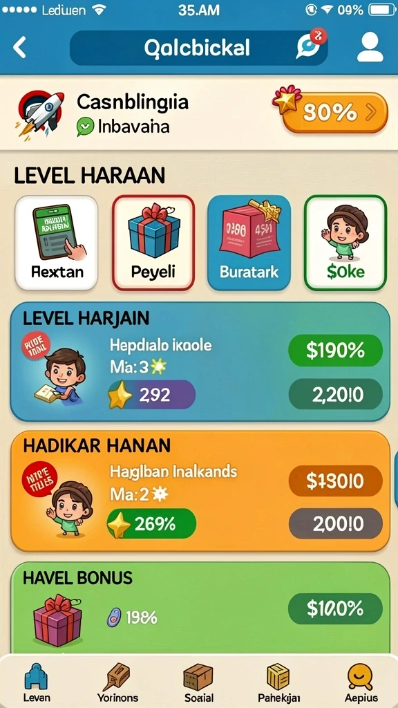 Level menantang yang bikin ketagihan.
