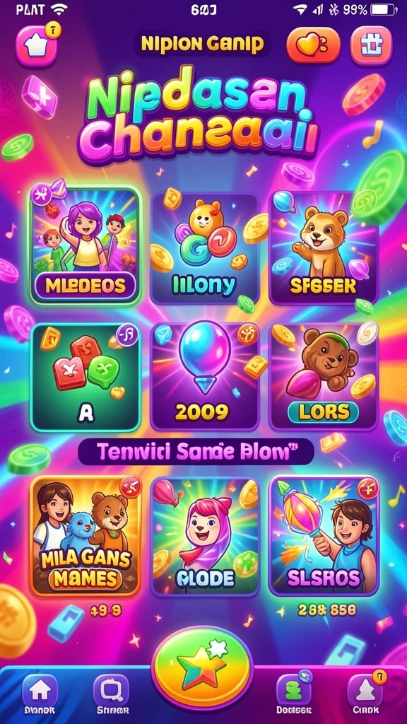 Menjelajahi level yang penuh warna dan tantangan.