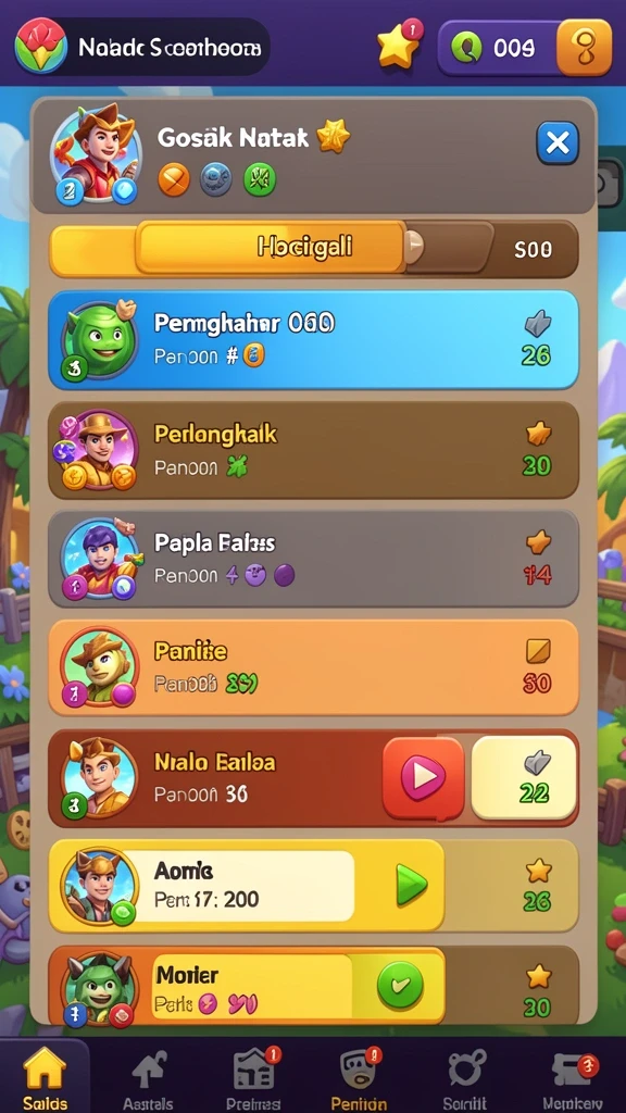 Grafis yang memukau saat memasuki level baru.
