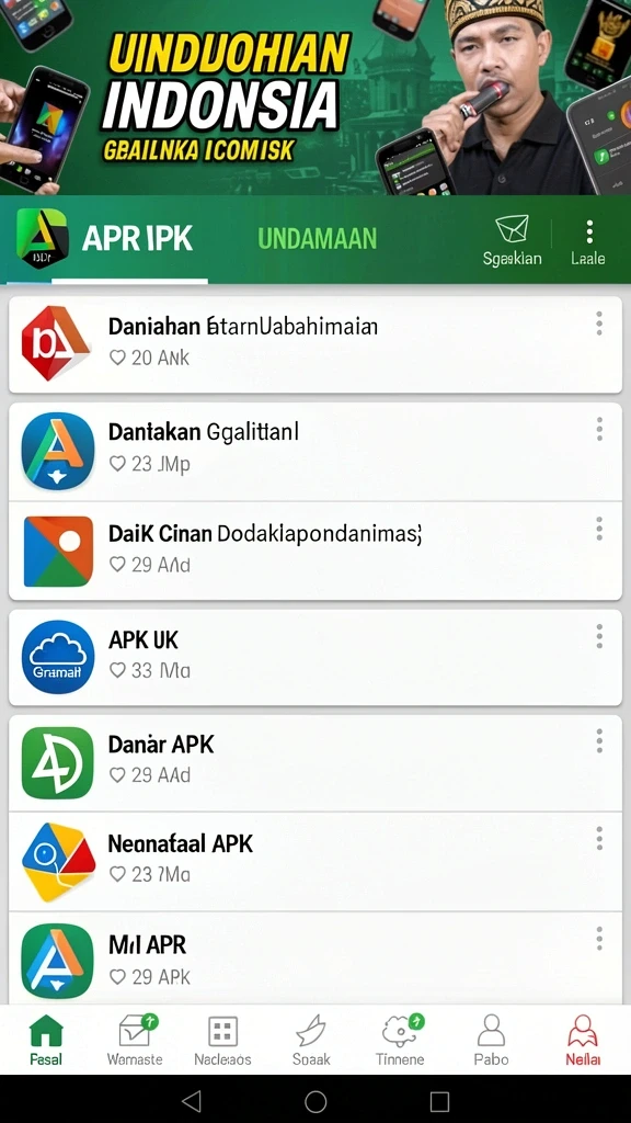 Antarmuka utama yang menarik dan intuitif.