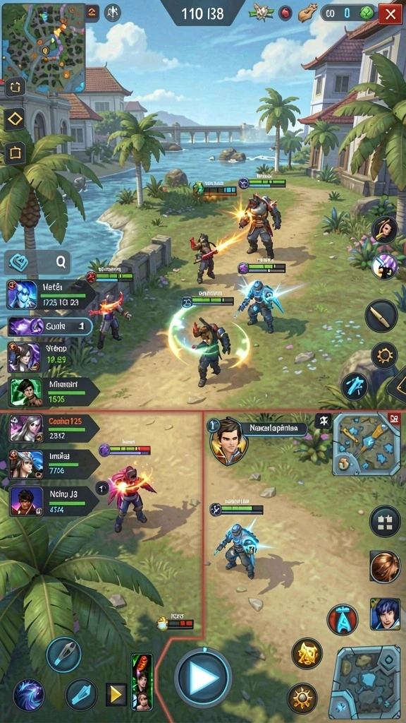Screenshot menunjukkan karakter-karakter unik dalam V07.